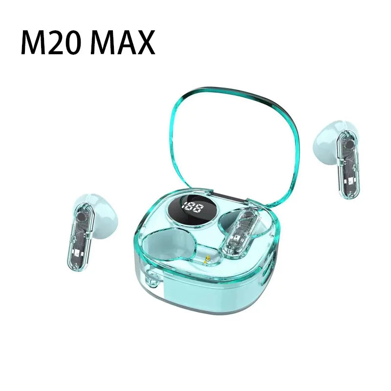 Auriculares M20 MAX Bluetooth TWS – Luz Deportiva y Pantalla Digital”